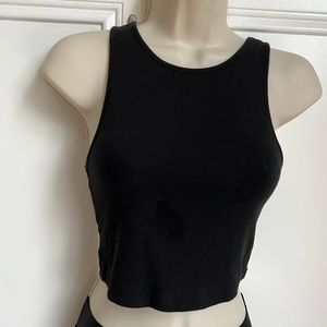 A D C Black Racer Front Crop top. Size XS